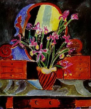 Irises Works - Vase of Irises 1912 abstract fauvism Henri Matisse